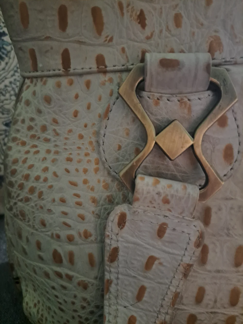Women's Shoulder Bag with Orange Interior